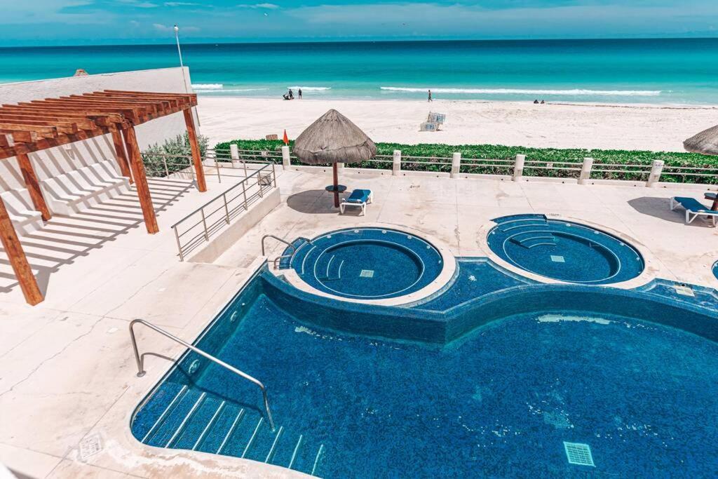 Villas Marlin 108, A Pie De Playa, Albercas, Jacuzi, Ubicacion Inmejorable Cancun Exterior photo